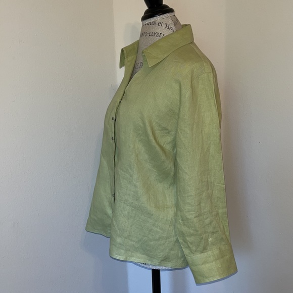 FINAL MARKDOWN before deleting…NWOT 100% LINEN TOP SIZE LARGE - Picture 3 of 6